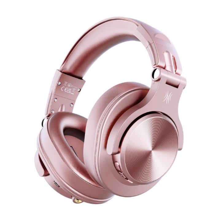 OneOdio A70 Fusion Professional Bluetooth слушалки с вграден звук, споделен порт, двоен кабел и без адаптер, РОЗОВИ