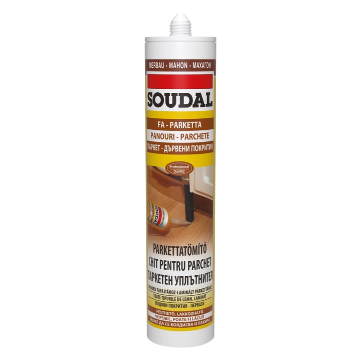 Chit acrilic pentru parchet, Soudal, mahon, 280 ml
