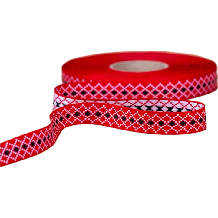 Banda/panglica ornament cu motiv traditional, tip T25NP2-15, latime 25mm, 50m/rola