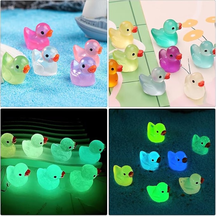 Set 120 Figurine Rate Mini Luminoase din Rasina pentru Decoratiuni DIY, Multicolor