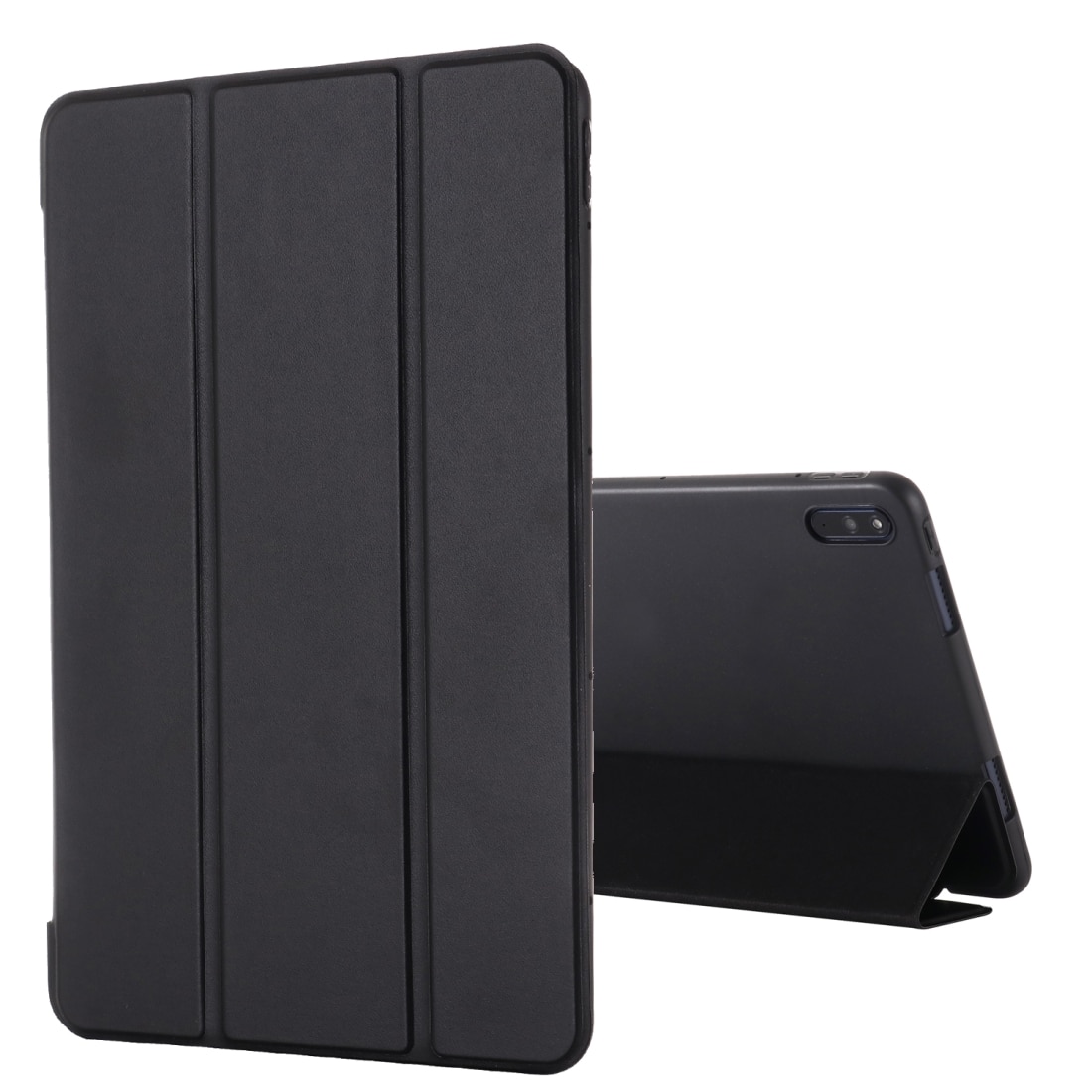 Husa tableta pentru Huawei Matepad 10.4 GEBEI, material piele, design flip orizontal anti-soc cu suport triplu pliere, Negru