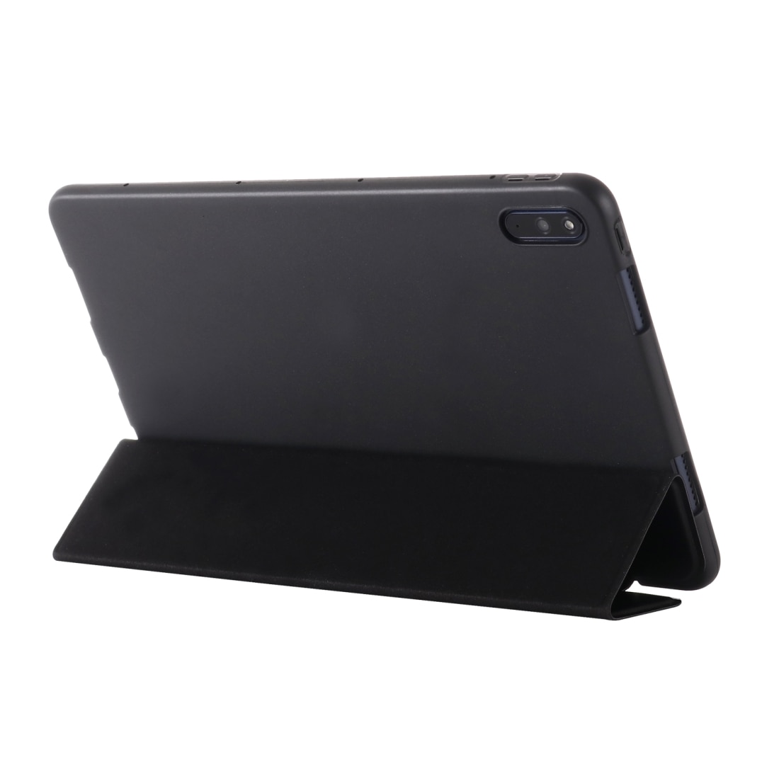 Husa tableta pentru Huawei Matepad 10.4 GEBEI, material piele, design flip orizontal anti-soc cu suport triplu pliere, Negru