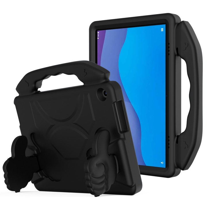 Husa tableta pentru Lenovo Tab M10 HD 10.1 TB-X505F/X505N, material EVA, design anti-soc, suport pentru deget, negru