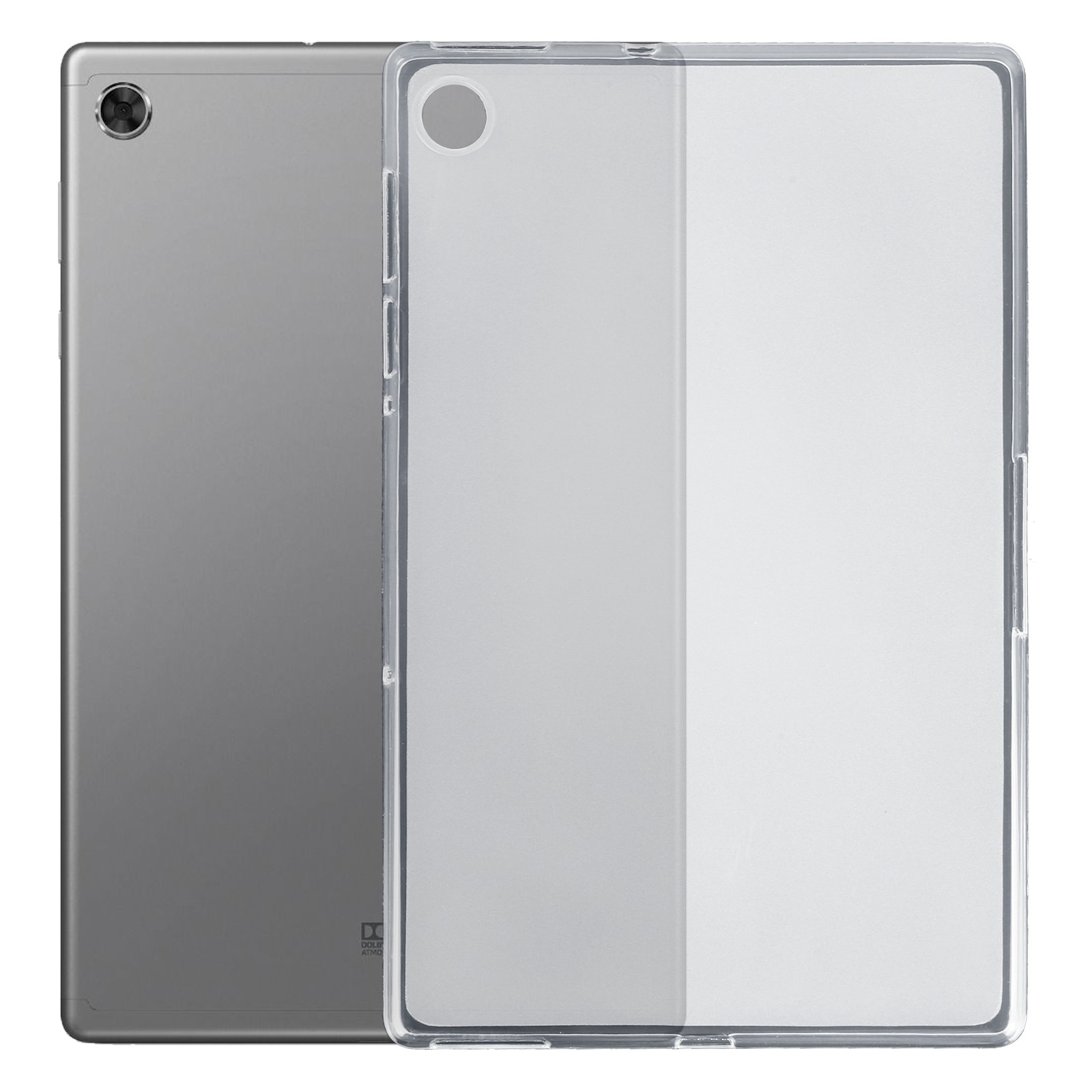 Husa tableta pentru Lenovo M10 FHD Plus 10.3 / TB-X606, TPU, design mat cu textura, protectie anti-zgarieturi, spate transparent, transparenta