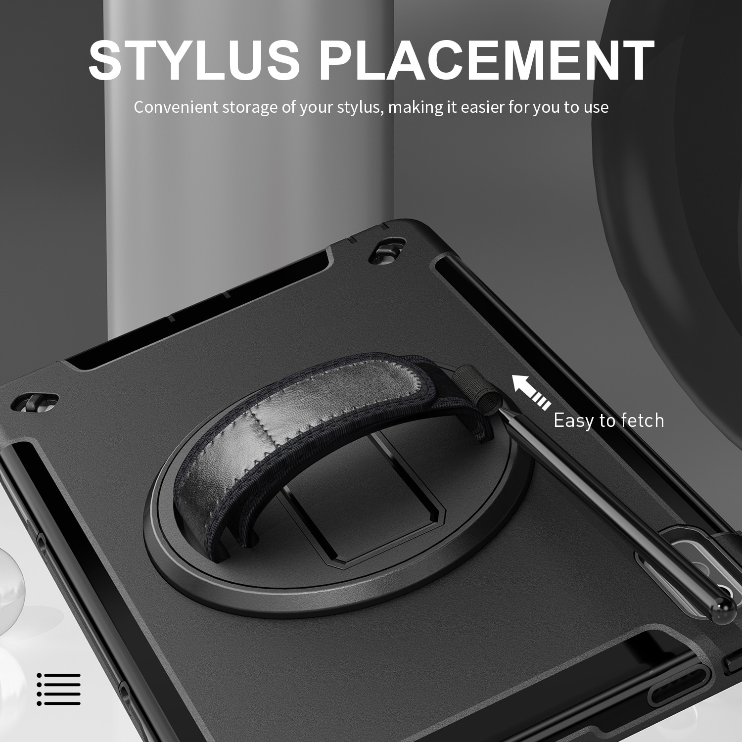 Husa tableta pentru Lenovo Tab P11 2nd Gen, material TPU, tip design trei straturi, suport, protectie, Negru