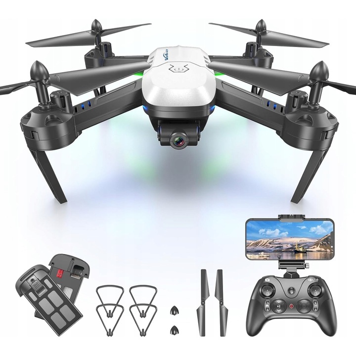 Drona Quadcopter Wipkviey T6 cu camera HD 1080P, 2 baterii, 125g, pentru incepatori