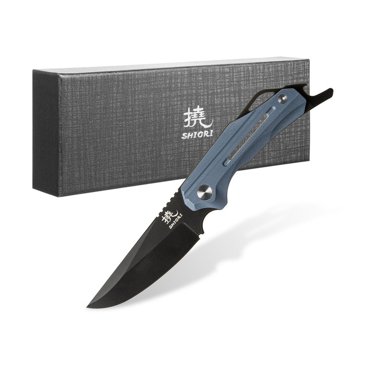 Cutit de vanatoare Shiori Daichi Gin, otel 10Cr15CoMov, maner G10, teaca Kydex, compatibil MOLLE
