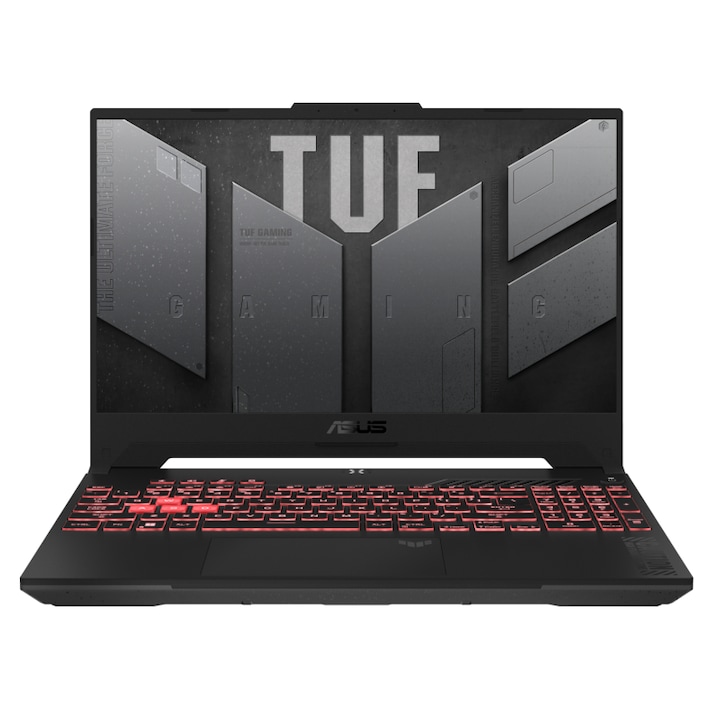 Лаптоп ASUS TUF Gaming A17 FA707NUR-HX019, FA707NUR-HX019.1TBSSD.1TBHDD, 17.3", AMD Ryzen 7 7435HS (8-ядрен), NVIDIA GeForce RTX 4050 (6GB GDDR6), 16GB 4800MHz (2x8GB) DDR5, Сив