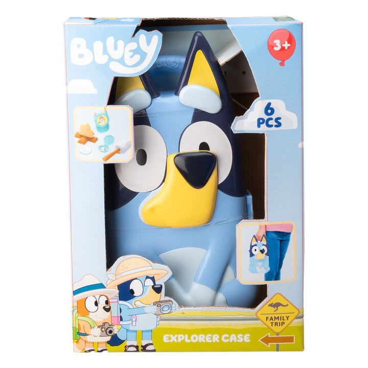 Bluey felfedező játék, kiegészítőkkel, többszínű, 30x20x10cm