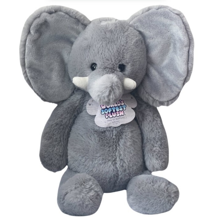 Jucarie de plus, slon Trunks, 40cm, gri