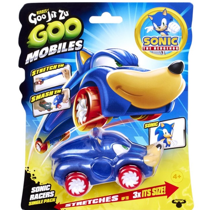 Figurina Goo Jit Zu Sonic Stretches, multicolor, 4 ani+