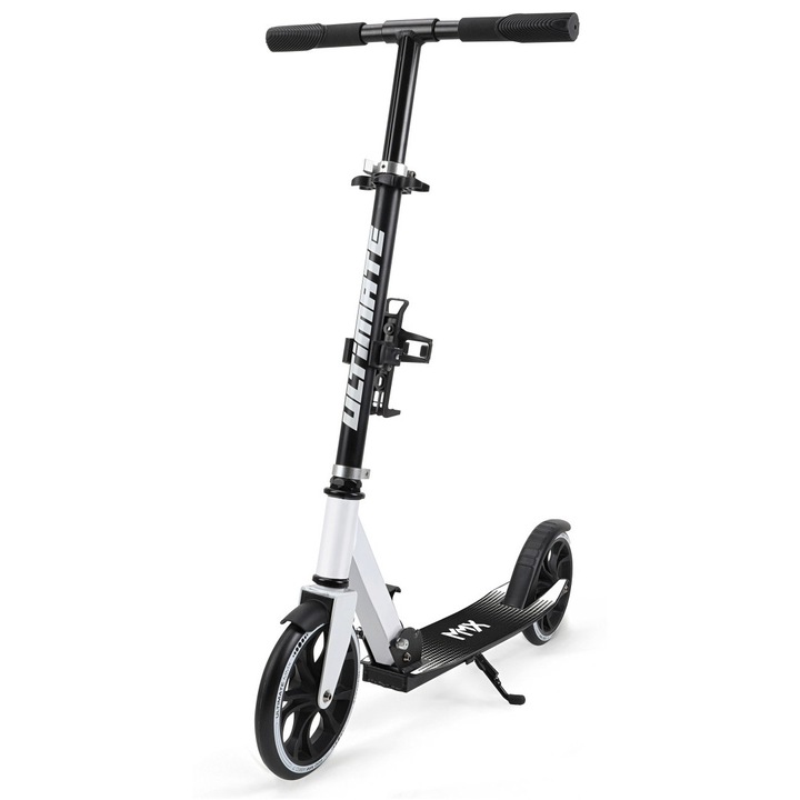 Trotineta Milly Mally Ultimate White, greutate maxima utilizator 100 kg, alb+negru, pentru copii si adulti