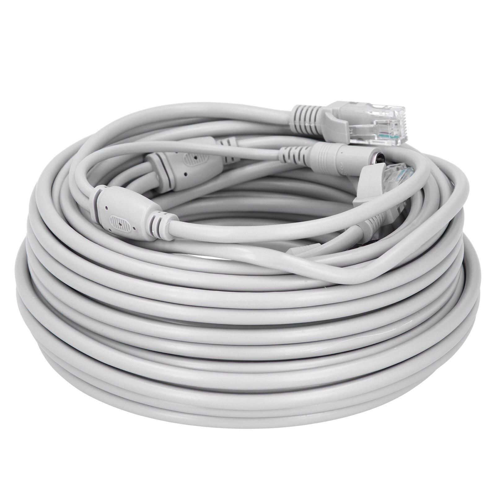 Cablu Ethernet 2 in 1 pentru alimentare, 20m, conectoare RJ45 si DC ...
