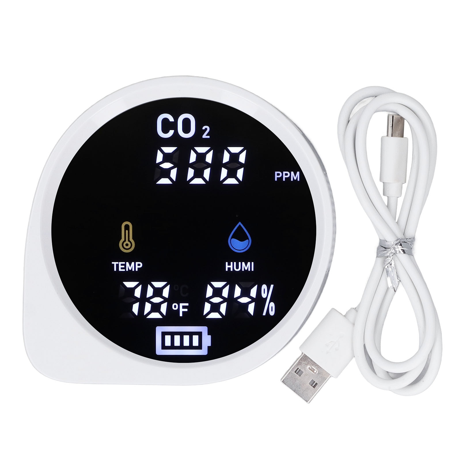 Detector CO2, monitorizare calitate aer, display digital LED ...