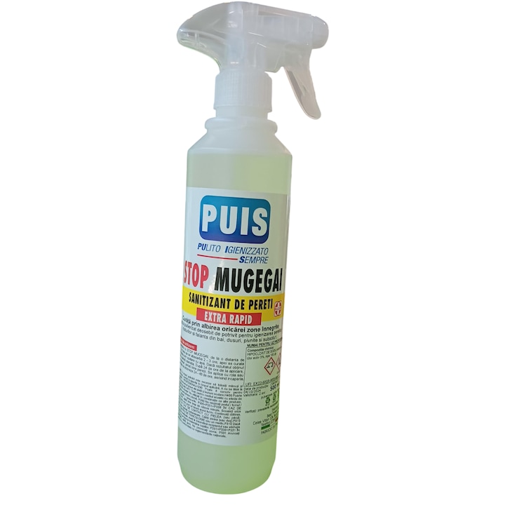 Solutie antimucegai, PUIS, sanitizant extra rapid, spray 500 ml