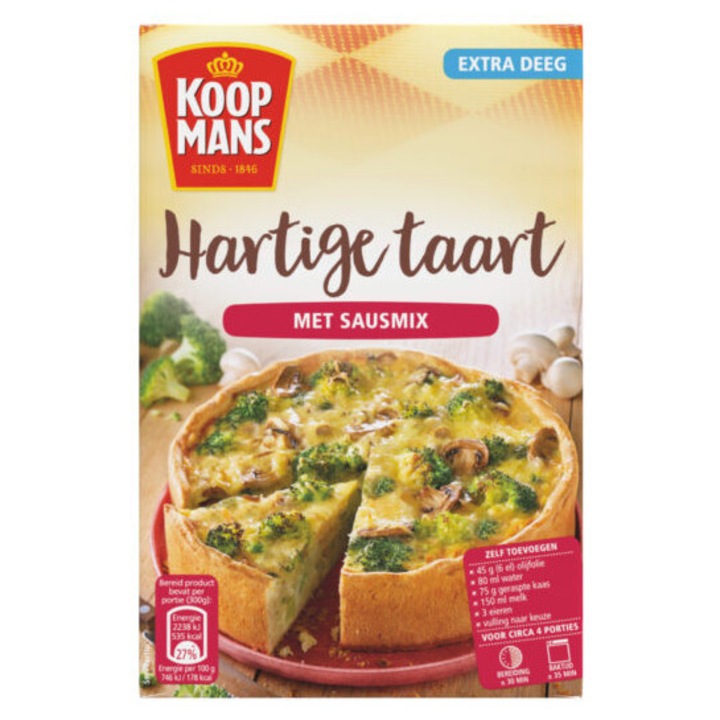 Tarta sarata, Koopmans, cu mix de sos, 260g