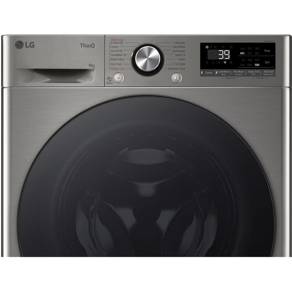 Masina de spalat rufe LG F2WR709S2P, 9 kg, Clasa A, 1200 rpm, Wi-Fi, 14 programe Gri