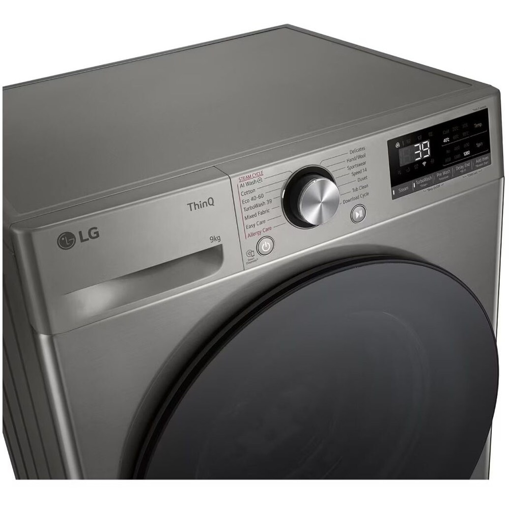 Masina de spalat rufe LG F2WR709S2P, 9 kg, Clasa A, 1200 rpm, Wi-Fi, 14 programe Gri