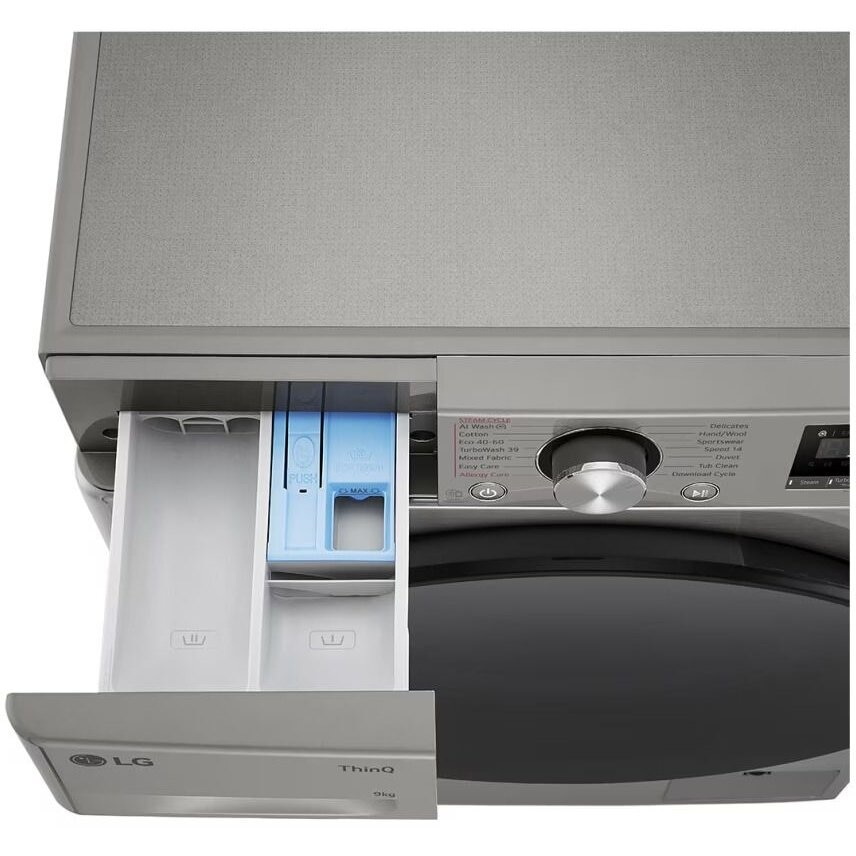 Masina de spalat rufe LG F2WR709S2P, 9 kg, Clasa A, 1200 rpm, Wi-Fi, 14 programe Gri