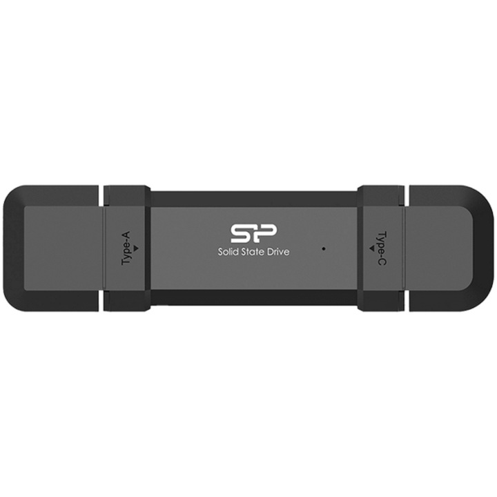 SSD, Silicon Power, 500 GB, USB 3.2 GEN 2, Flash NAND, Черен