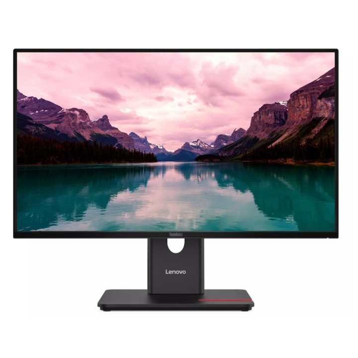 Monitor IPS LED Lenovo ThinkVision 23.8" T24-40, Full HD 1920 x 1080, VGA, HDMI, DisplayPort, Pivot, 120 Hz, 4 ms Fekete