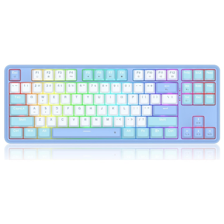 Клавиатура Redragon StarBlade K707WBB-RGB, кабелна, USB, RGB синьо осветление