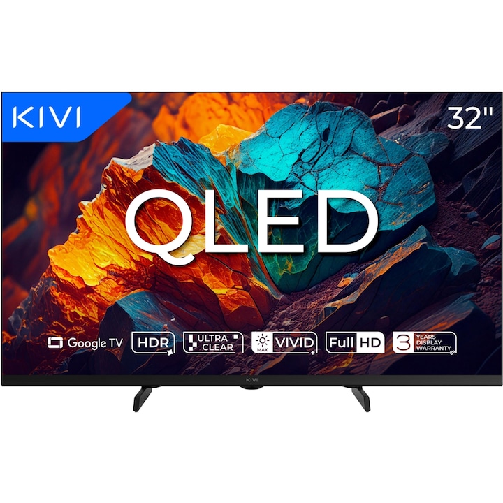 QLED телевизор Kivi 80 см 32" 32F720QB, Full HD, Smart TV, WiFi, CI