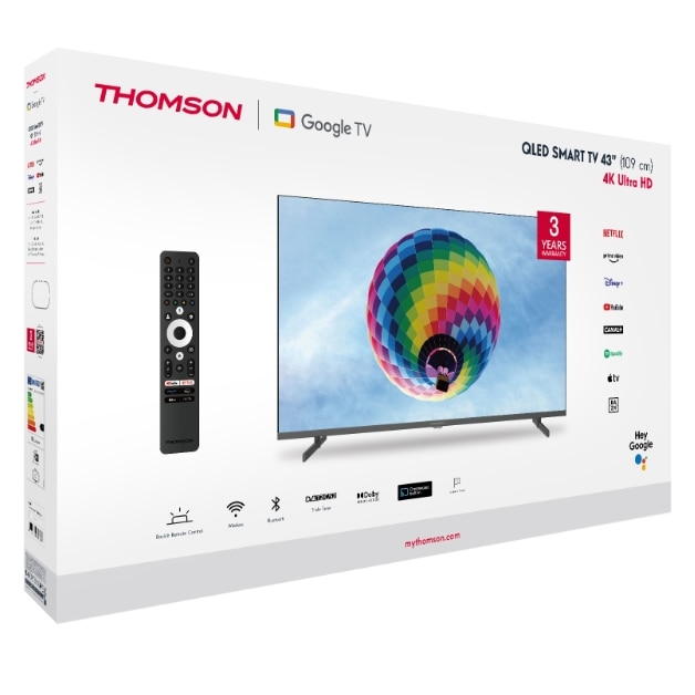 Televizor QLED Thomson 109 cm 43" 43QG4S14, Ultra HD 4K, Smart TV, WiFi, CI+