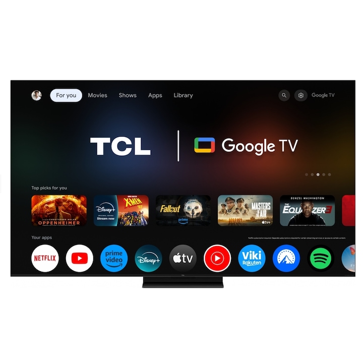 TCL Мини LED телевизор 190 см (75") 75Q7C, Ultra HD 4K, Smart TV, WiFi, CI+