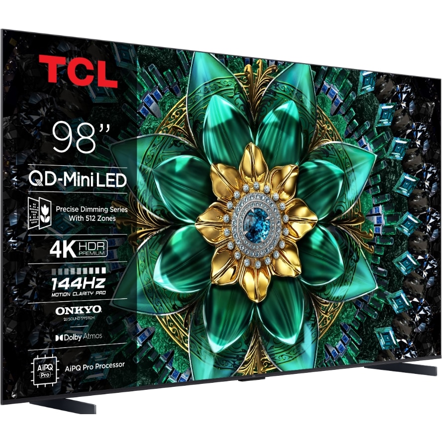 Televizor Mini LED TCL 248 cm 98" 98Q6C, Ultra HD 4K, Smart TV, WiFi, CI+