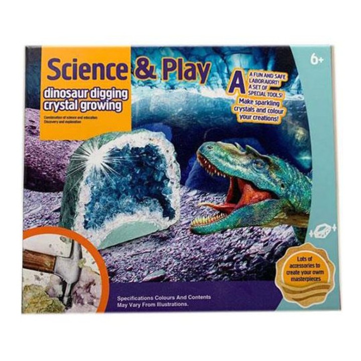 Magic Toys 4687941 Mesés kristályok: Dinoszaurusz kristálynövesztő készlet