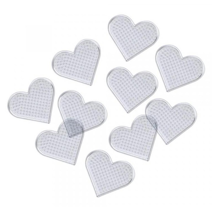 Playbox 1910527 PlayBox: Szív alakú alaplap csomag 5mm-es MIDI vasalható gyöngyökhöz 10db-os szett