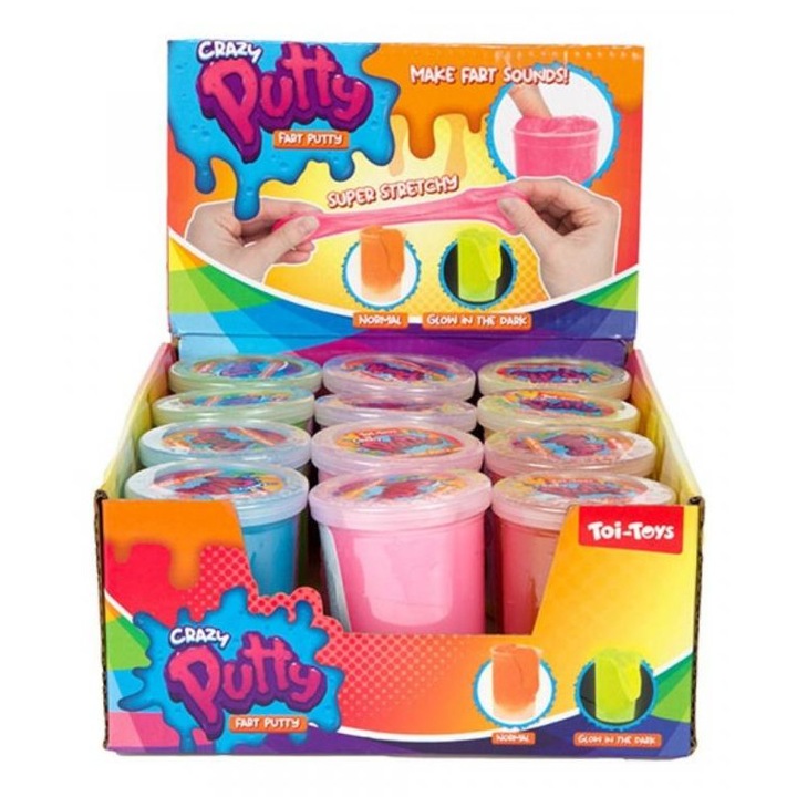 Magic Toys 7012354 Fluoreszkáló puki hangot adó slime trutyi több változatban 1db