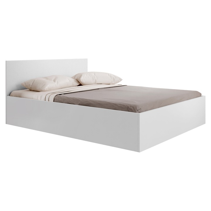 Pat Razimo 160x200, MIRJAN 24, alb velvet, 166x209x80 cm