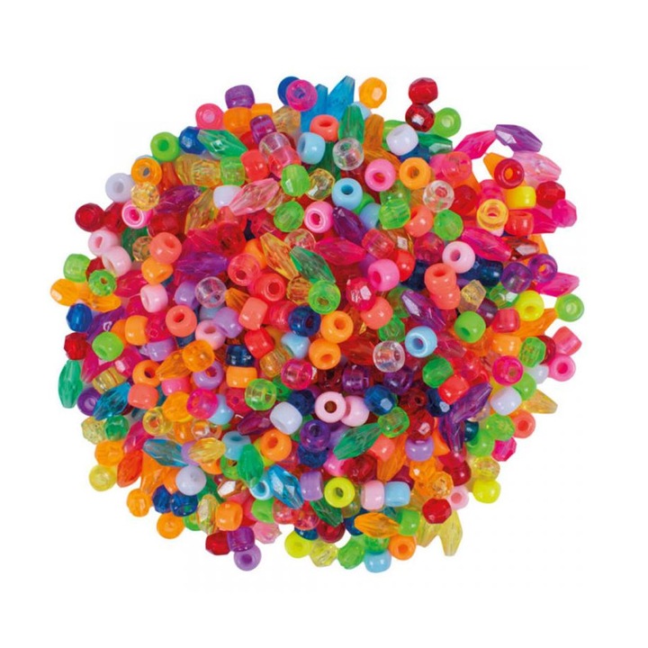 Playbox 1906681 PlayBox: Vegyes formájú színes gyöngyök 5300db-os csomag