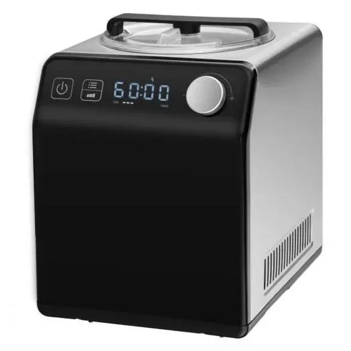 Automata fagylaltkészítő, Álló 2QT kompresszor, Nincs előfagyasztás, 4 üzemmód, Rozsdamentes acél, Ezüst