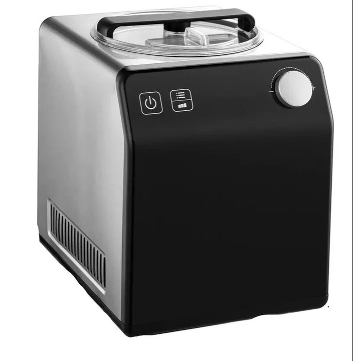 Automata fagylaltkészítő, 2 literes űrtartalom, 180 W-os kompresszor, LCD kijelző, szabadon álló