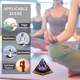 Orgonpiramis természetes ametiszt kristályokkal, obszidiánnal, aranyfóliával, természetes gyantával, Lecheng®-gel, jógához, stresszoldáshoz, meditációhoz, gazdagság és szerencse vonzásához, Tai Chi-hoz