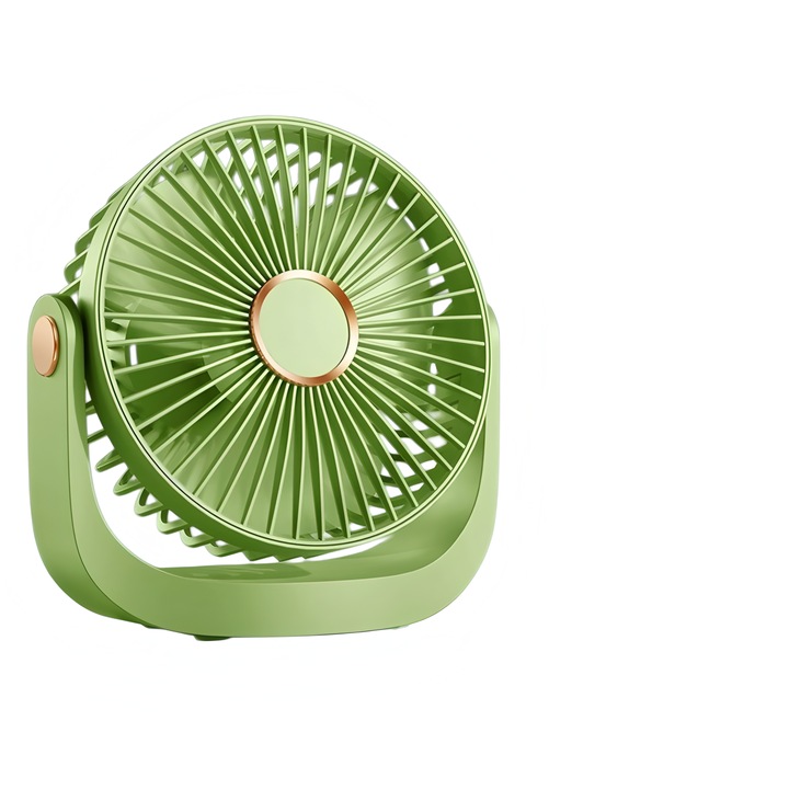 Мини преносим вентилатор Dgkeyh, нов, 2025 г. - 5 интелигентни скорости, безшумен мотор, нощно осветление, акумулаторна батерия 2400 mAh, въртене на 360°, сваляем за пране, идеален за офис/дом