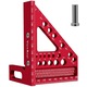 Rigla patrata versatila pentru tamplar, instrument de masurare 3D multi-unghi cu pin unghiular din aliaj de aluminiu 22,5-90 grade, scara CM pentru prelucrarea lemnului, inginerie, constructii