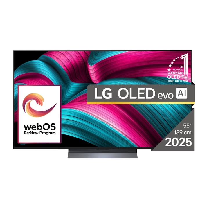Π’Π΅Π»Π΅Π²ΠΈΠ·ΠΎΡ LG OLED55C51LA, 55" UHD OLED evo, 4K (3840 x 2160), DVB-C/T2/S2, Full Cinema Screnn, Alpha 9 AI 4K Gen8, 120Hz Native (VRR 144Hz), ThinQ AI, HDR10, VRR, NVIDIA G-SYNC, AMD FreeSync, Dolby Vision, Dolby Atmos, Wi-Fi 6, Bluetooth, HDMI OLED55C51LA