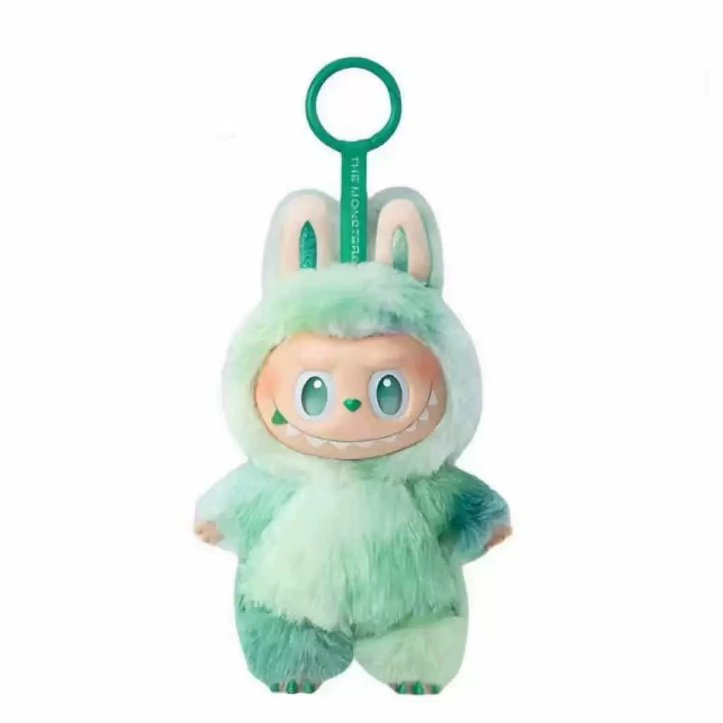 Плюшена играчка Labubu V3, 15 см, зелена - eMAG.bg