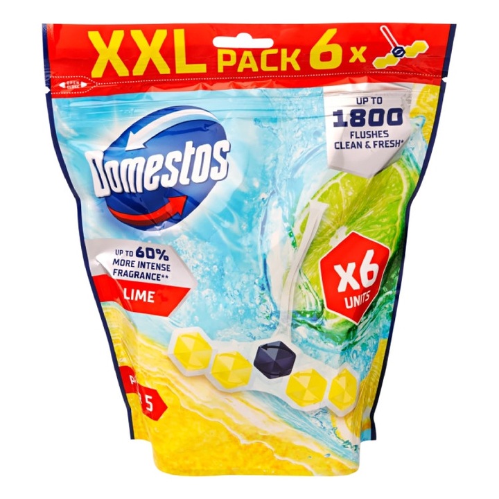Domestos Power5 Bară WC Lime 6X50G