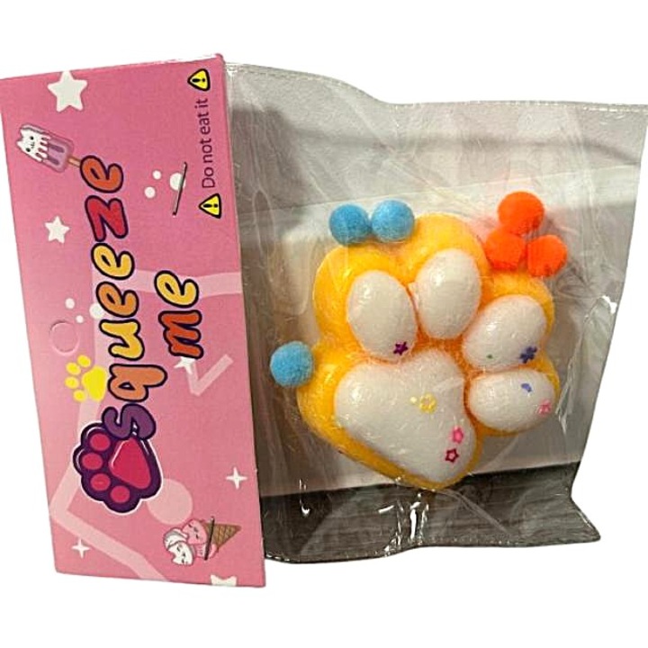Interaktív Squishy Paw játék pihe-puhával, többszínű, stresszoldó, gyorsan visszanyeri eredeti alakját, különböző színekben