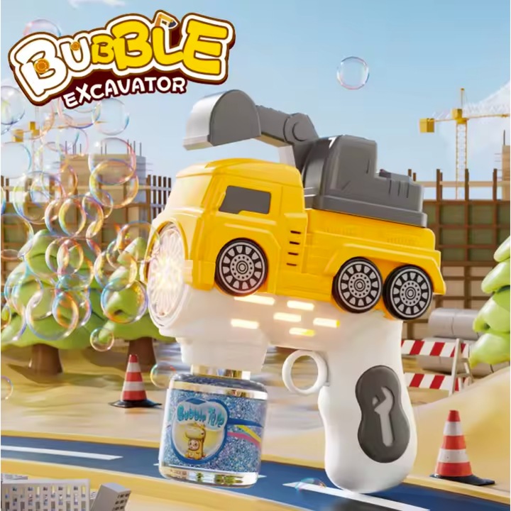 Szappanbuborék-pisztoly - BubbeDrive: Excavator - oldattartállyal, buborékfúvással