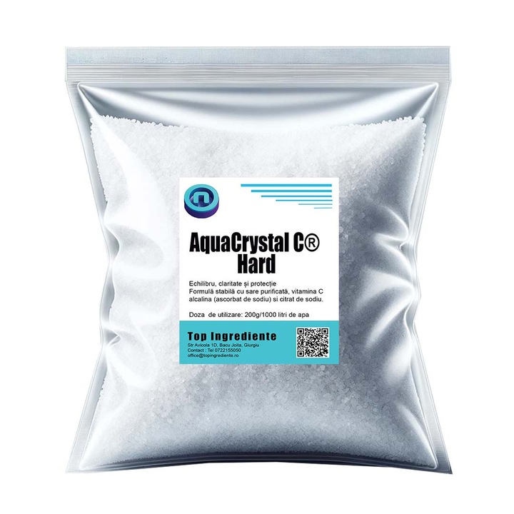 AquaCrystal C® Hard - Agent de limpezire piscina cu Vitamina C - 1kg