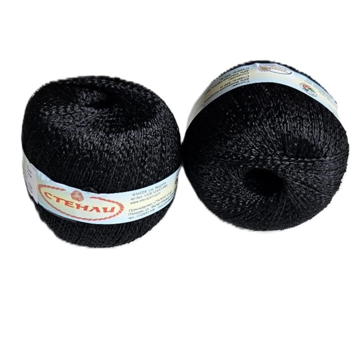 Set 2 buc fir textil Stenli Finesse, 100g/340m, negru - cod 033