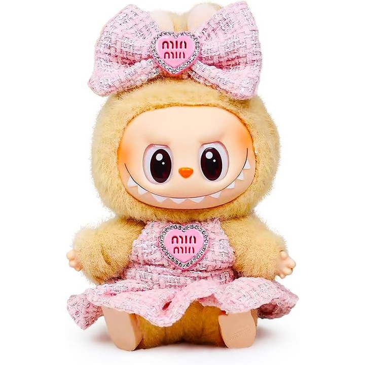 Labubu ruha (baba nélkül), 5.9-6.7 inches (kb. 15-17 cm) méretben, rózsaszínű