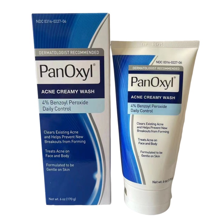 PanOxyl tisztítótej 4%-os benzoil-peroxid aminosavakkal érzékeny bőrre, 170g