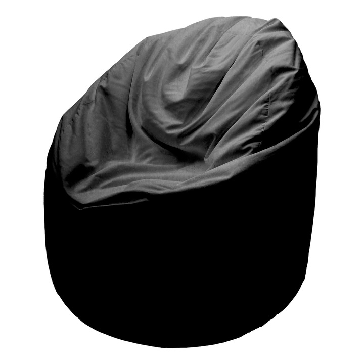 ZigZag Junior3 Babzsák Puma bútorszövet, levehető, mosható huzat, polisztirol gyöngy töltet, fekete